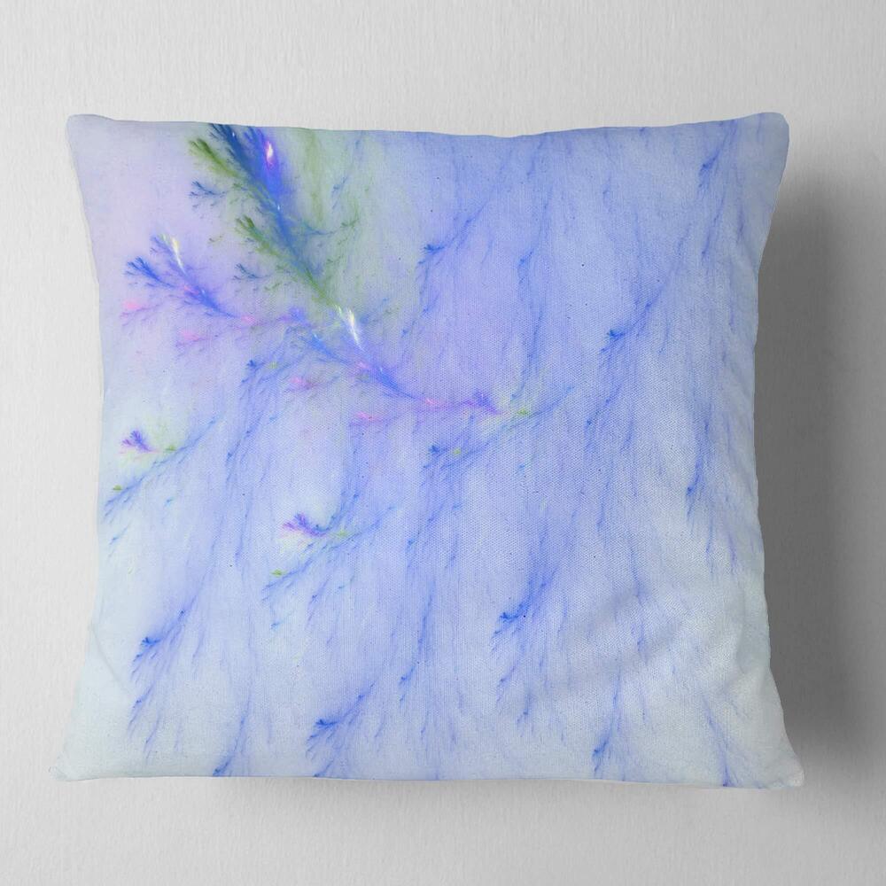 6113 Designart Light Blue Veins of Marble' Abstract Throw Cushion Pillow